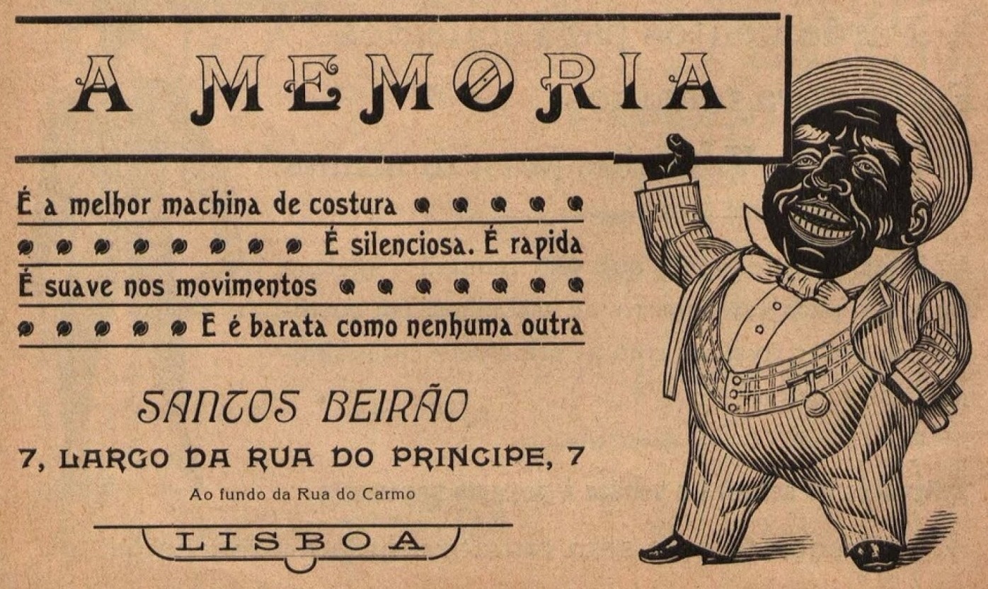 Publicidade Santos Beirão - máquina de costura