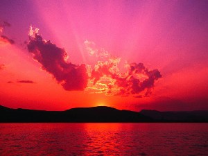 Imagem de um pôr-do-sol